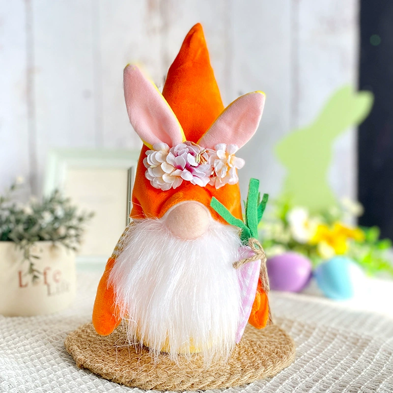 Easter decorative gift faceless plush doll Easter bunny