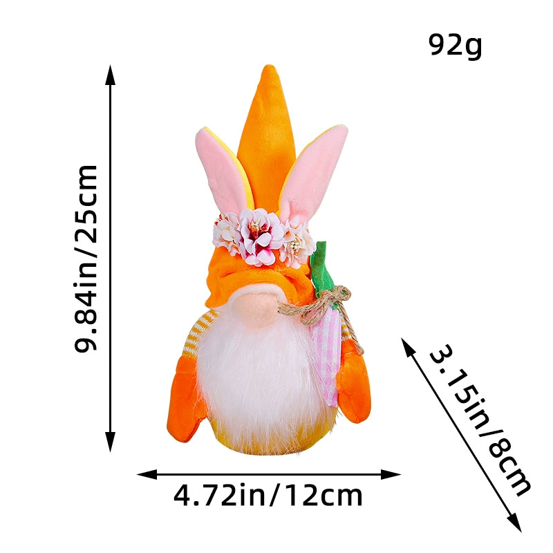 Easter decorative gift faceless plush doll Easter bunny