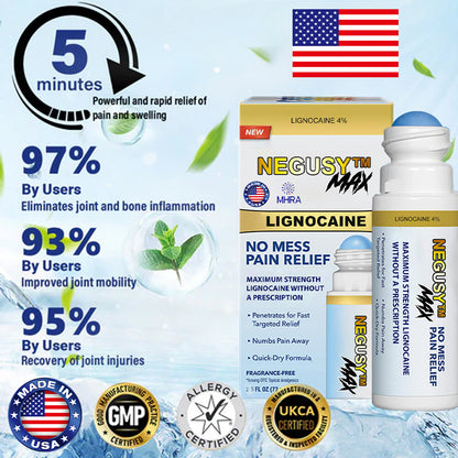 ✅💡 Official Store: NEGUSY™ Lidocaine Joint Pain Relief and Healing Solution 👨‍⚕️ Approved by the American Orthopedic Association (AOA) - Alleviates Joint Pain, Swelling, Stiffness, Redness, Heat, Discomfort, and Joint Fatigue