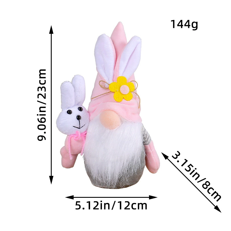Easter decorative gift faceless plush doll Easter bunny