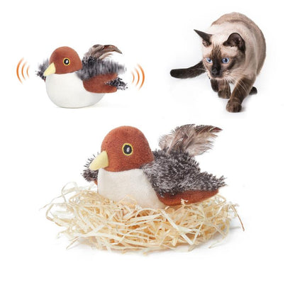 🐾2025  Interactive Bird Chirping Cat Toy