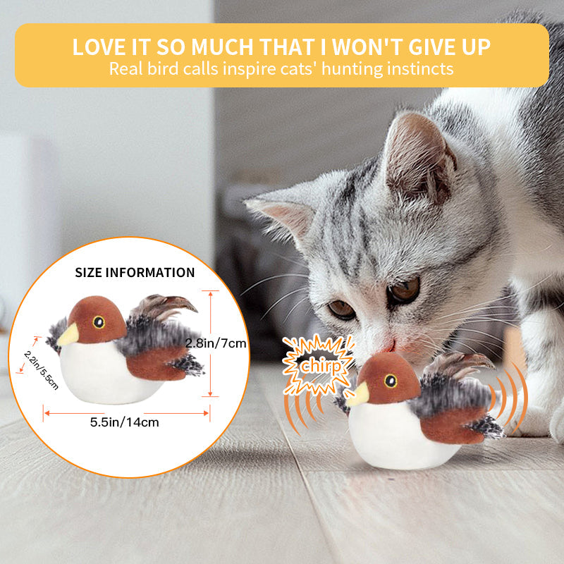 🐾2025  Interactive Bird Chirping Cat Toy