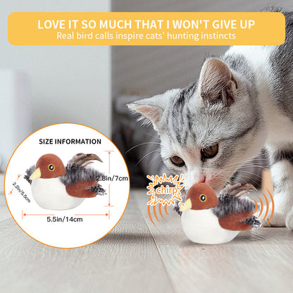 🐾2025  Interactive Bird Chirping Cat Toy