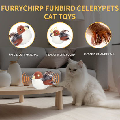 🐾2025  Interactive Bird Chirping Cat Toy
