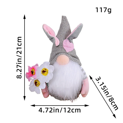 Easter decorative gift faceless plush doll Easter bunny